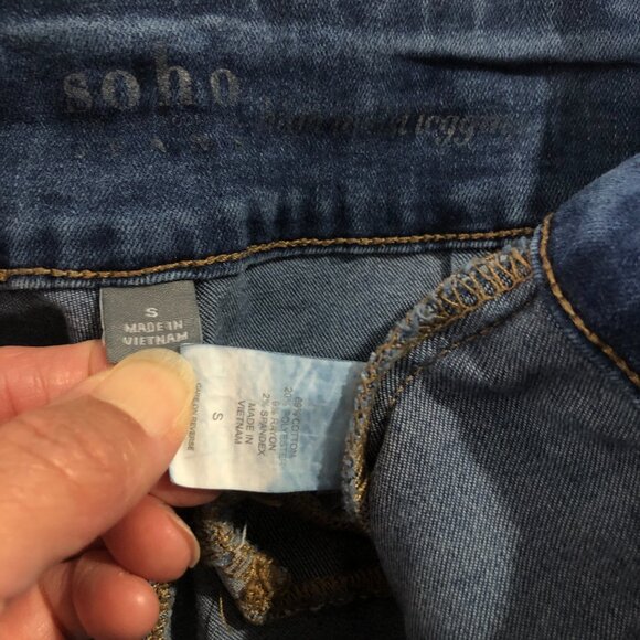 SOHO New York & Company Jegging Womens Size S Blue Med Waist Pull-on Jeans - Picture 8 of 10